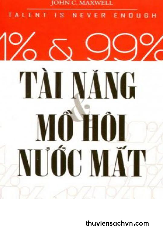 1% VÀ 99% TÀI NĂNG MỒ HÔI NƯỚC MẮT