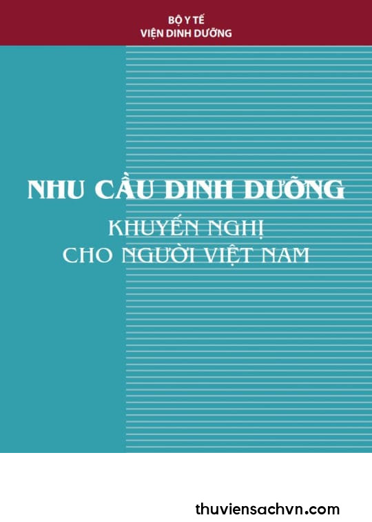 BẢNG DINH DƯỠNG KHUYẾN NGHỊ