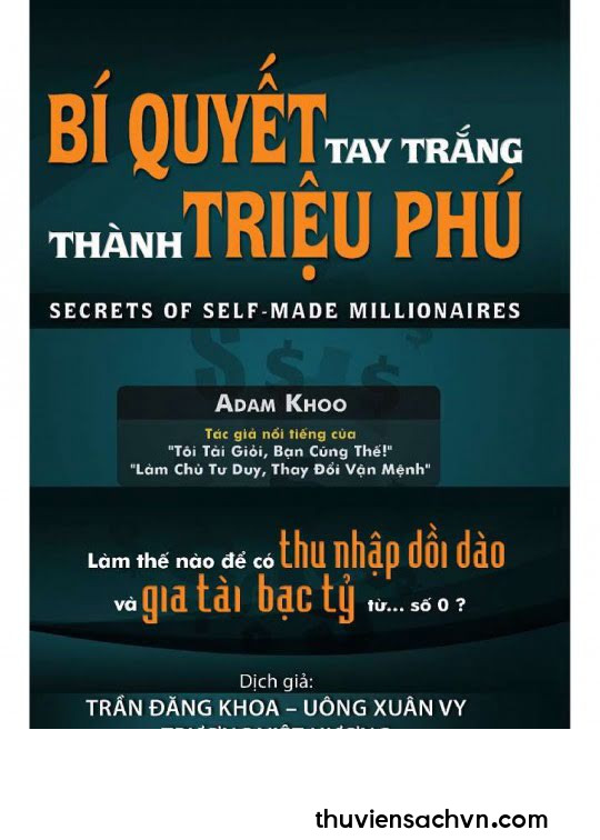 BÍ QUYẾT TAY TRẮNG THÀNH TRIỆU PHÚ