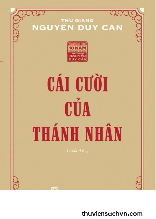 CÁI CƯỜI CỦA THÁNH NHÂN