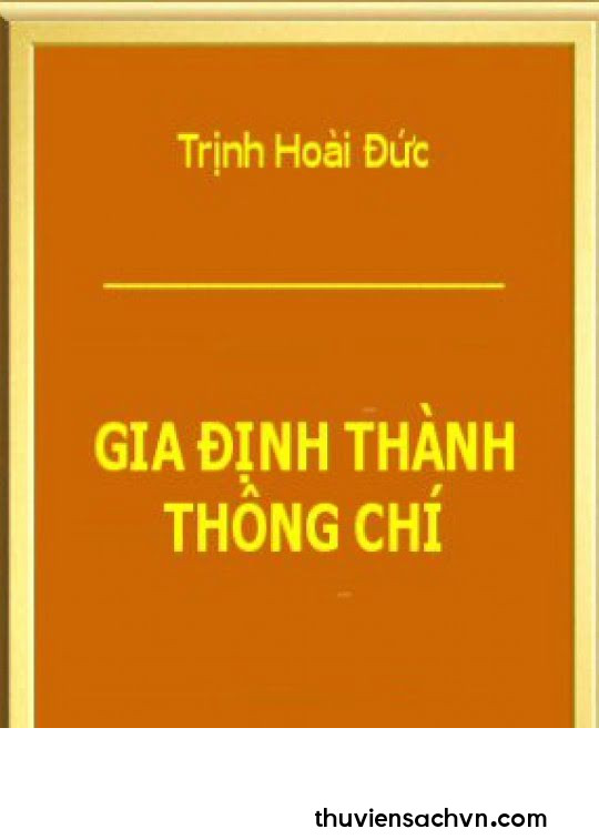 GIA ĐỊNH THÀNH THÔNG CHÍ