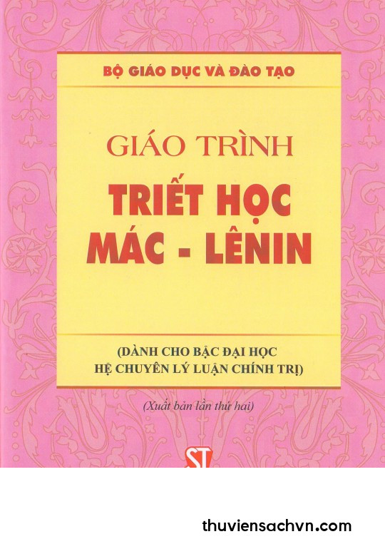 GIÁO TRÌNH TRIẾT HỌC MÁC - LÊNIN