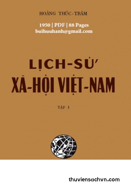 LỊCH SỬ XÃ HỘI VIỆT NAM - TẬP 1