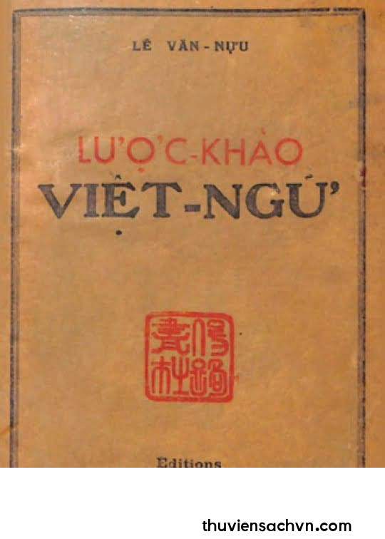 LƯỢC KHẢO VIỆT NGỮ