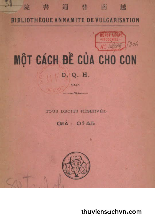 MỘT CÁCH ĐỂ CỦA CHO CON