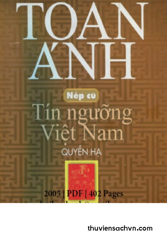 NẾP CŨ - TÍN NGƯỠNG VIỆT NAM QUYỂN HẠ