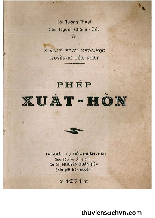 PHÉP XUẤT HỒN