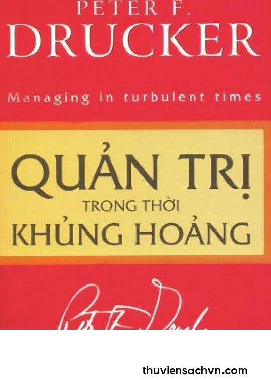 QUẢN TRỊ TRONG THỜI KHỦNG HOẢNG