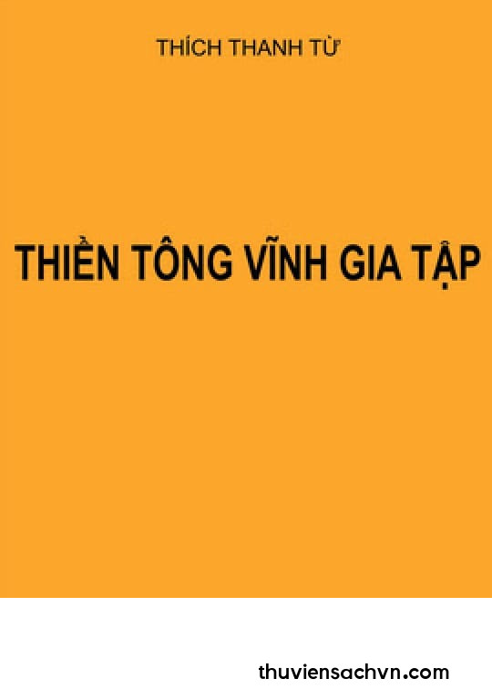 THIỀN TÔNG VĨNH GIA TẬP