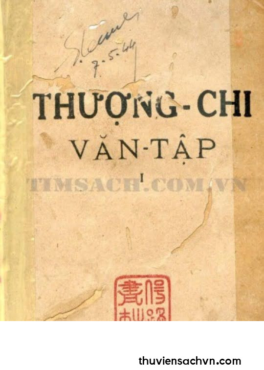 THƯỢNG - CHI - VĂN - TẬP 1